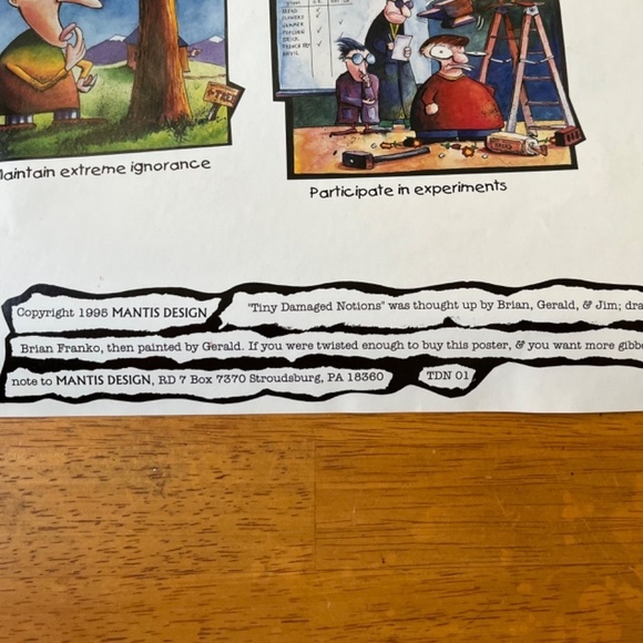 Tiny Damage Notions Large Poster College Collection Wall Room Decor, Size 24x36 - Picture 7 of 13